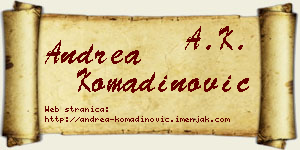 Andrea Komadinović vizit kartica